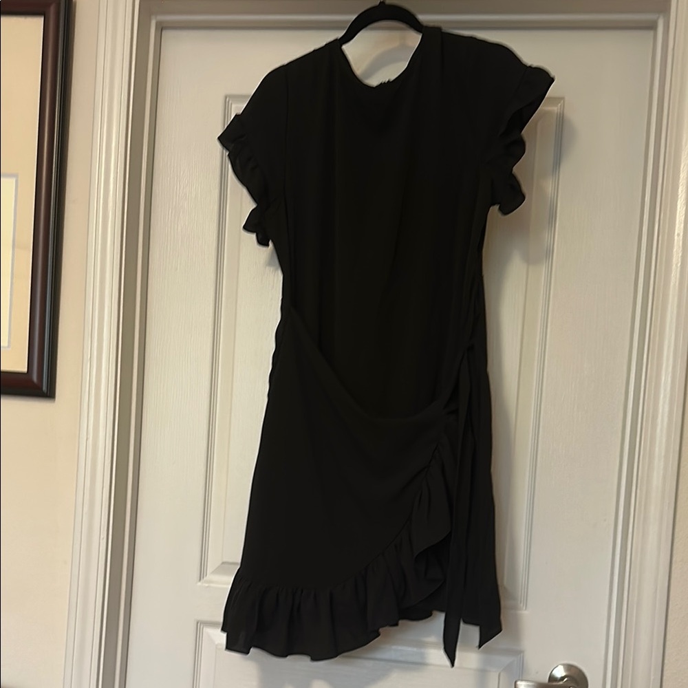 Elegant Black Ruffle Dress